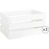 DECOWOOD Pack 3 Boîtes Grandes Blanches -Petit rangement Soldes Magasin 33149822 1