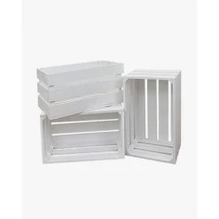 DECOWOOD Pack 3 Boîtes Grandes Blanches -Petit rangement Soldes Magasin 33149822 2