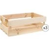 DECOWOOD Pack 3 Boîtes Cadre En Noyeryennes Naturelles -Petit rangement Soldes Magasin 33149828 1