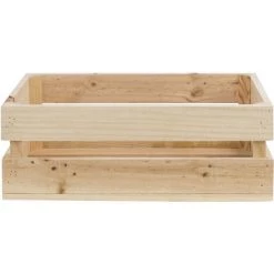 DECOWOOD Pack 3 Boîtes Cadre En Noyeryennes Naturelles -Petit rangement Soldes Magasin 33149828 5