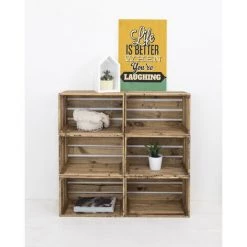 DECOWOOD Pack 6 Boîtes Grandes Vieillies -Petit rangement Soldes Magasin 33149860 2