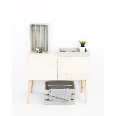 DECOWOOD Boîte Grande Gris Clair 4 DECOWOOD Boîte Grande Gris Clair – Image 2