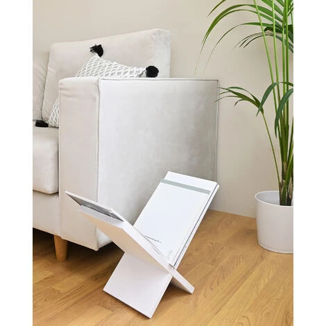 DECOWOOD Porte-revues Mayro Blanc 4 DECOWOOD Porte-revues Mayro Blanc – Image 2