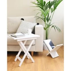 DECOWOOD Porte-revues Mayro Blanc 8 DECOWOOD Porte-revues Mayro Blanc -Petit rangement Soldes Magasin 33150577 3