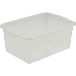 Keeeper Boîte De Rangement, Plastique Robuste (PP), 2,8 L, 25 X 17 X 10 Cm, Wilma, Natural Transparent
