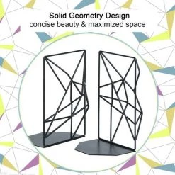 DEVENIRRICHE Serre-livres Métal Noir Porte-livre Antidérapant Résistant Aux Rayures Organisation Des Livres Magazines CD Etc. -Petit rangement Soldes Magasin 33634878 3