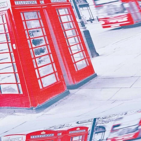 Paris Prix - Boîte De Rangement Pliable "london" 38cm Blanc & Rouge 5 Paris Prix - Boîte De Rangement Pliable "london" 38cm Blanc & Rouge – Image 3