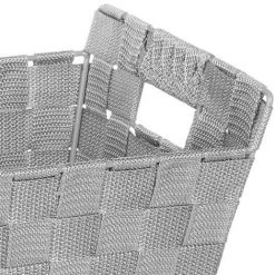 FIVE SIMPLY SMART Panier De Rangement "Biseauté" 28cm Gris -Petit rangement Soldes Magasin 33651464 3