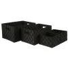 FIVE SIMPLY SMART Lot De 4 Paniers De Rangement "Déco" 38cm Noir -Petit rangement Soldes Magasin 33651499 1