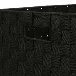 FIVE SIMPLY SMART Lot De 4 Paniers De Rangement "Déco" 38cm Noir -Petit rangement Soldes Magasin 33651499 2