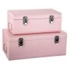 ATMOSPHERA FOR KIDS Set De 2 Malles Rectangulaires "Cantine" Rose