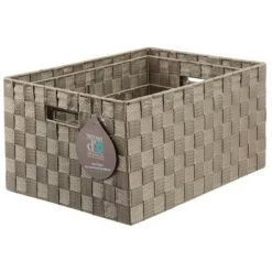 FIVE SIMPLY SMART Lot De 4 Paniers De Rangement "Déco" 38cm Taupe -Petit rangement Soldes Magasin 33651843 4