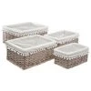 ATMOSPHERA, CRŽATEUR D'INTŽRIEUR Lot De 4 Paniers De Rangement Osier "Folk" 43cm Blanc -Petit rangement Soldes Magasin 33652586 1
