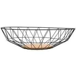 FIVE SIMPLY SMART Corbeille En Métal "Losange" 40cm Noir -Petit rangement Soldes Magasin 33652895 2