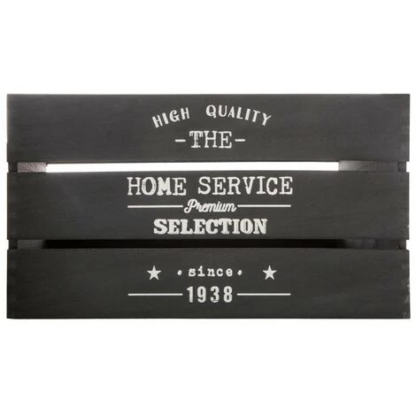 ATMOSPHERA, CRATEUR D'INTRIEUR Lot De 6 Caisses Cagettes "Facto" 40cm Noir 5 ATMOSPHERA, CRATEUR D'INTRIEUR Lot De 6 Caisses Cagettes "Facto" 40cm Noir – Image 3