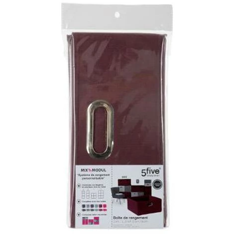 FIVE SIMPLY SMART Boîte De Rangement Pliable "Premium" 15x31cm Aubergine 4 FIVE SIMPLY SMART Boîte De Rangement Pliable "Premium" 15x31cm Aubergine – Image 2