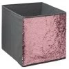 FIVE SIMPLY SMART Boîte De Rangement Pliable Sequin "Shine" 31x31cm Gris -Petit rangement Soldes Magasin 33655659 1