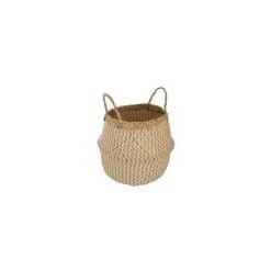 ATMOSPHERA, CRŽATEUR D'INTŽRIEUR Panier De Rangement Pliable à Anses "Seagrass" 40cm Blanc & Naturel -Petit rangement Soldes Magasin 33655724 3