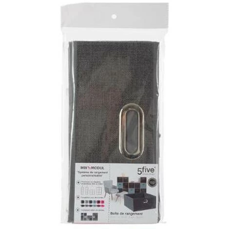 FIVE SIMPLY SMART Boîte De Rangement Pliable "Premium" 15x31cm Gris 4 FIVE SIMPLY SMART Boîte De Rangement Pliable "Premium" 15x31cm Gris – Image 2