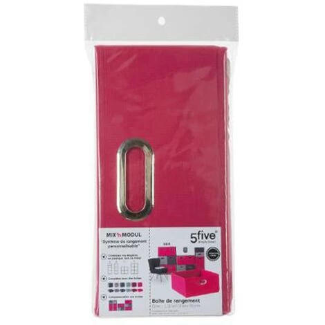 FIVE SIMPLY SMART Boîte De Rangement Pliable "Premium" 15x31cm Framboise 4 FIVE SIMPLY SMART Boîte De Rangement Pliable "Premium" 15x31cm Framboise – Image 2