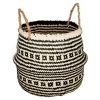 ATMOSPHERA, CRŽATEUR D'INTŽRIEUR Panier De Rangement Pliable à Anses "Seagrass" 40cm Noir -Petit rangement Soldes Magasin 33656315 1