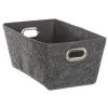 FIVE SIMPLY SMART Panier De Rangement "Feutrine" 18cm Gris Foncé -Petit rangement Soldes Magasin 33656482 1