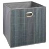 FIVE SIMPLY SMART Boîte De Rangement Pliable "Bambou" 31x31cm Gris -Petit rangement Soldes Magasin 33656512 1