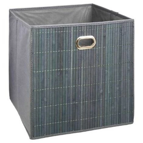 FIVE SIMPLY SMART Boîte De Rangement Pliable "Bambou" 31x31cm Gris 3 FIVE SIMPLY SMART Boîte De Rangement Pliable "Bambou" 31x31cm Gris