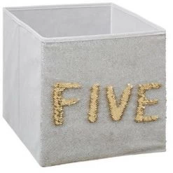 FIVE SIMPLY SMART Boîte De Rangement Pliable Sequin "Shine" 31x31cm Blanc -Petit rangement Soldes Magasin 33656637 3