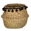 ATMOSPHERA, CRATEUR D'INTRIEUR Panier De Rangement à Pompons "Seagrass" 16cm Noir 1 ATMOSPHERA, CRATEUR D'INTRIEUR Panier De Rangement à Pompons "Seagrass" 16cm Noir -Petit rangement Soldes Magasin 33656841 1