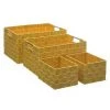 FIVE SIMPLY SMART Lot De 4 Paniers De Rangement "Lisa" 38cm Jaune -Petit rangement Soldes Magasin 33657164 1
