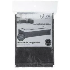 FIVE SIMPLY SMART Housse De Rangement "Dressing" 45x100cm Gris Foncé -Petit rangement Soldes Magasin 33657252 2