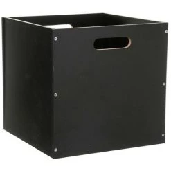 FIVE SIMPLY SMART Boite De Rangement En Bois "Evy" 31x31cm Noir