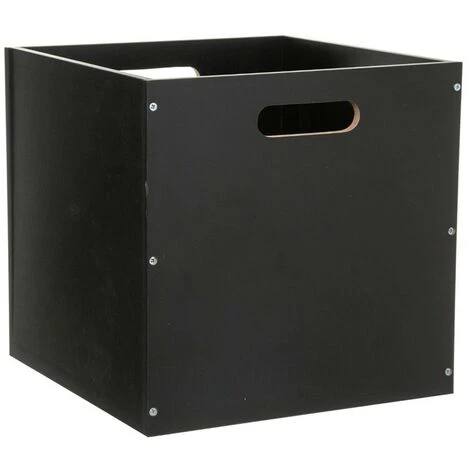 FIVE SIMPLY SMART Boite De Rangement En Bois "Evy" 31x31cm Noir 3 FIVE SIMPLY SMART Boite De Rangement En Bois "Evy" 31x31cm Noir