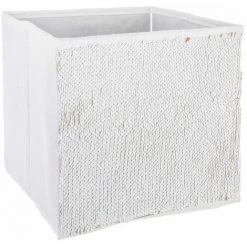 ATMOSPHERA FOR KIDS Boîte De Rangement Pliable Sequin "Lee" 24x24cm Blanc -Petit rangement Soldes Magasin 33659017 3