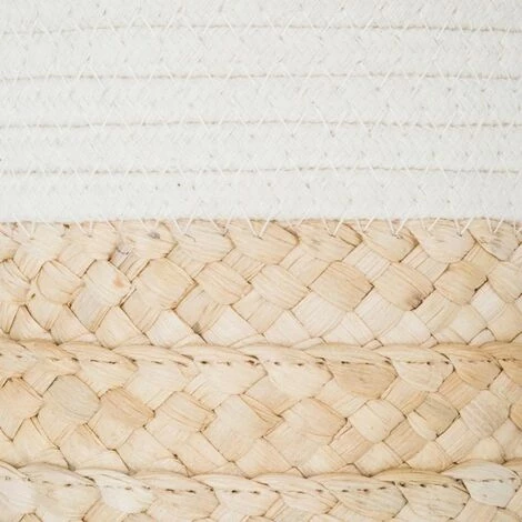 ATMOSPHERA, CRATEUR D'INTRIEUR Lot De 4 Paniers En Coton "Natami" 34cm Blanc 5 ATMOSPHERA, CRATEUR D'INTRIEUR Lot De 4 Paniers En Coton "Natami" 34cm Blanc – Image 3