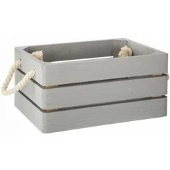 ATMOSPHERA, CRŽATEUR D'INTŽRIEUR Lot De 3 Caisses En Bois "Cagette" 35cm Gris -Petit rangement Soldes Magasin 33659697 2
