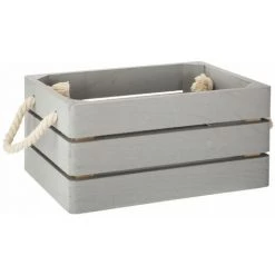 ATMOSPHERA, CRŽATEUR D'INTŽRIEUR Lot De 3 Caisses En Bois "Cagette" 35cm Gris -Petit rangement Soldes Magasin 33659697 3