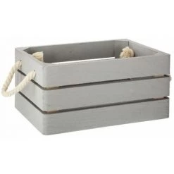 ATMOSPHERA, CRŽATEUR D'INTŽRIEUR Lot De 3 Caisses En Bois "Cagette" 35cm Gris -Petit rangement Soldes Magasin 33659697 4