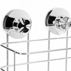 FIVE SIMPLY SMART Panier En Métal "Ventouse" 19cm Argent -Petit rangement Soldes Magasin 33660393 2