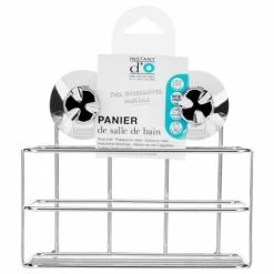 FIVE SIMPLY SMART Panier En Métal "Ventouse" 19cm Argent -Petit rangement Soldes Magasin 33660393 4