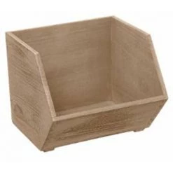 FIVE SIMPLY SMART Lot De 3 Casiers Empilables "Ety" 29cm Naturel -Petit rangement Soldes Magasin 33661473 3