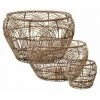 ATMOSPHERA, CRATEUR D'INTRIEUR Lot De 3 Paniers Ronds Rotin "Gijon" 31cm Naturel -Petit rangement Soldes Magasin 33661535 1