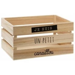 ATMOSPHERA FOR KIDS Lot De 3 Cagettes Enfant "Canaille" 40cm Naturel -Petit rangement Soldes Magasin 33661842 3