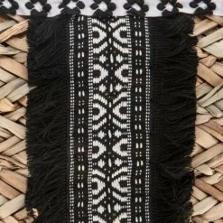 ATMOSPHERA, CRŽATEUR D'INTŽRIEUR Panier à Anses "Seagrass" 31cm Naturel & Noir -Petit rangement Soldes Magasin 33661941 2