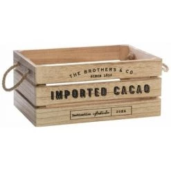 ATMOSPHERA, CRŽATEUR D'INTŽRIEUR Lot De 3 Cagettes En Bois "Brothers" 35cm Naturel -Petit rangement Soldes Magasin 33662326 3