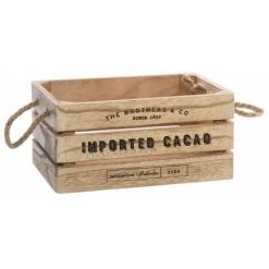 ATMOSPHERA, CRŽATEUR D'INTŽRIEUR Lot De 3 Cagettes En Bois "Brothers" 35cm Naturel -Petit rangement Soldes Magasin 33662326 4