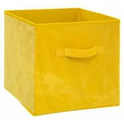 FIVE SIMPLY SMART Boîte De Rangement Velours "Mix N'Modul" 31x31cm Jaune