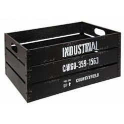 ATMOSPHERA, CRŽATEUR D'INTŽRIEUR Lot De 3 Cagettes De Rangement "Indus" 50cm Noir -Petit rangement Soldes Magasin 33662780 2