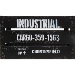 ATMOSPHERA, CRŽATEUR D'INTŽRIEUR Lot De 3 Cagettes De Rangement "Indus" 50cm Noir -Petit rangement Soldes Magasin 33662780 3